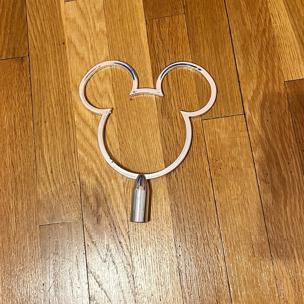 Silver Mickey tree topper
